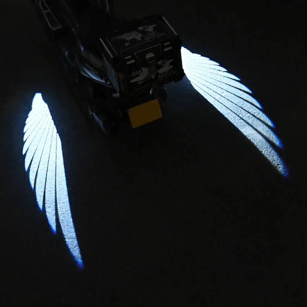 2PCS Motorcycle Angel wings LED projection light electric car street modification welcome decoration anti-collision