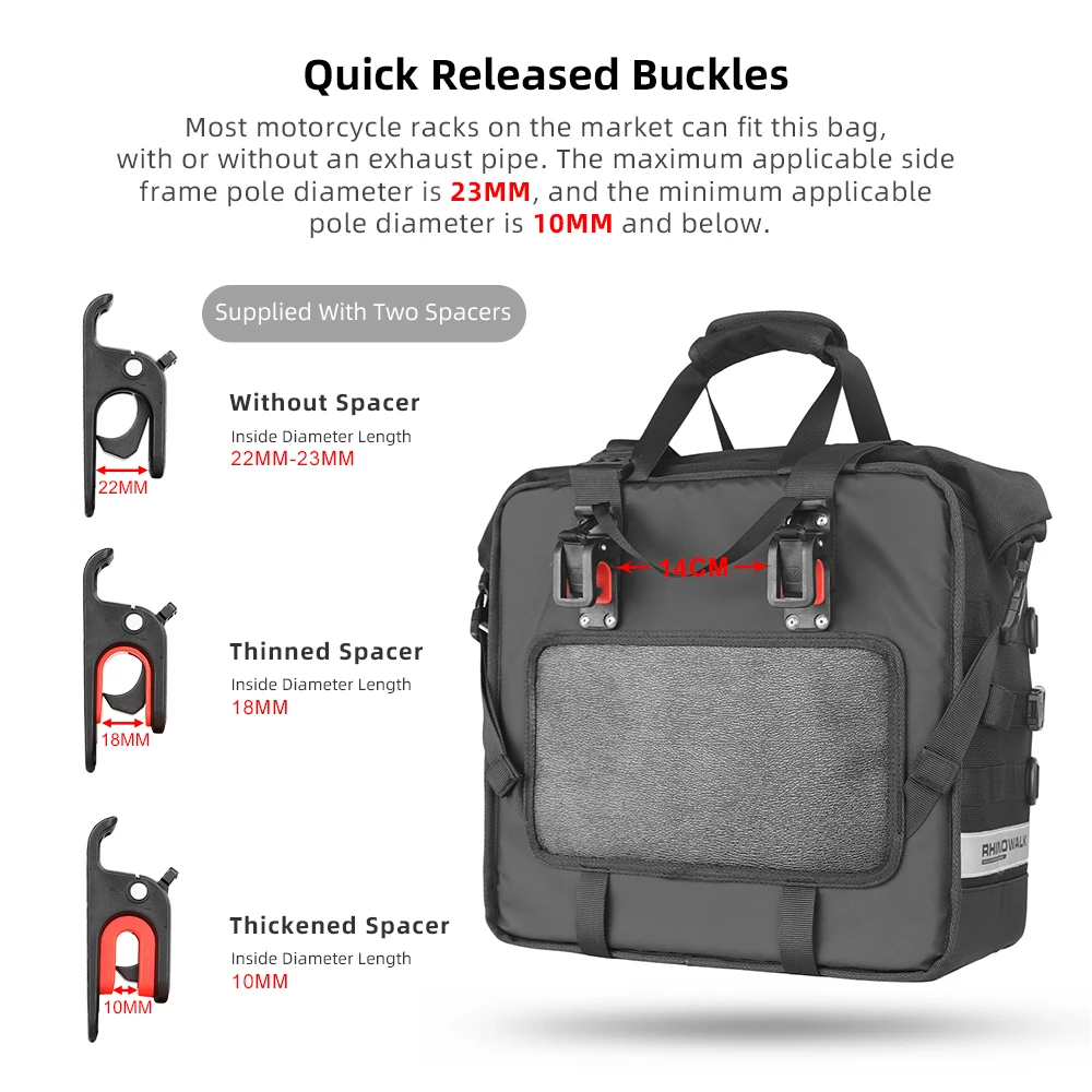 2Pcs Motorcycle Side Pannier Bag 25L 3D Cube Anti-Fall Quick Release Motorbike Saddle Box Riding Travel Luggage Bag 2Pcs Motorcycle Side Pannier Bag 25L 3D Cube Anti-Fall Quick Release Motorbike Saddle Box Riding Travel Luggage Bag