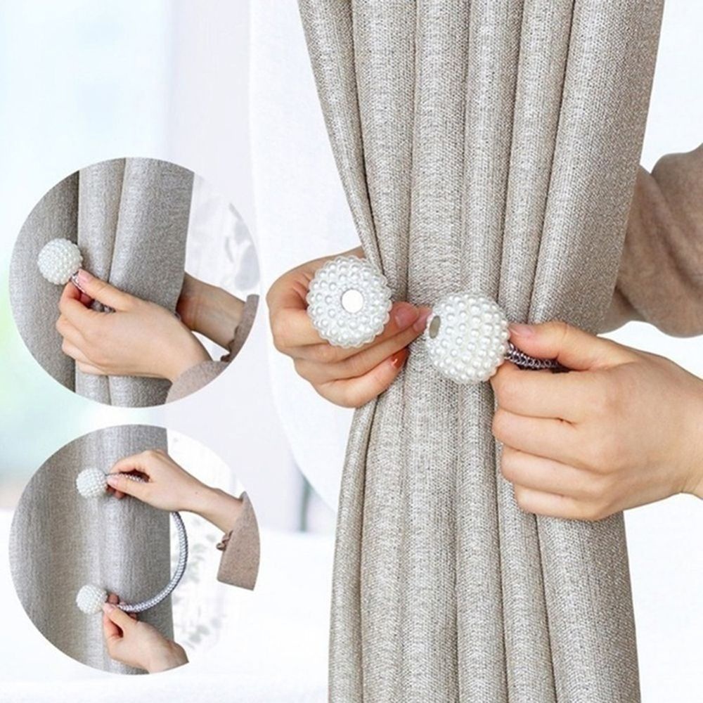 2PCS Pearl Magnetic Curtain Clip Curtain Holders Tie Back Buckle Clips Hanging Ball Buckle Tie Back Curtain Decor 2PCS Pearl Magnetic Curtain Clip Curtain Holders Tie Back Buckle Clips Hanging Ball Buckle Tie Back Curtain Decor