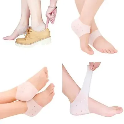 2PCS Protective Silicone Plantar Fasciitis Heel Spur Ankle Gel Support Pain Relief Moisturizing Gel Heel Inserts