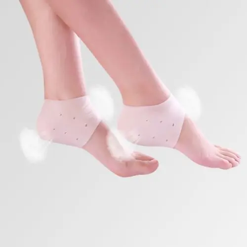 2PCS Protective Silicone Plantar Fasciitis Heel Spur Ankle Gel Support Pain Relief Moisturizing Gel Heel Inserts