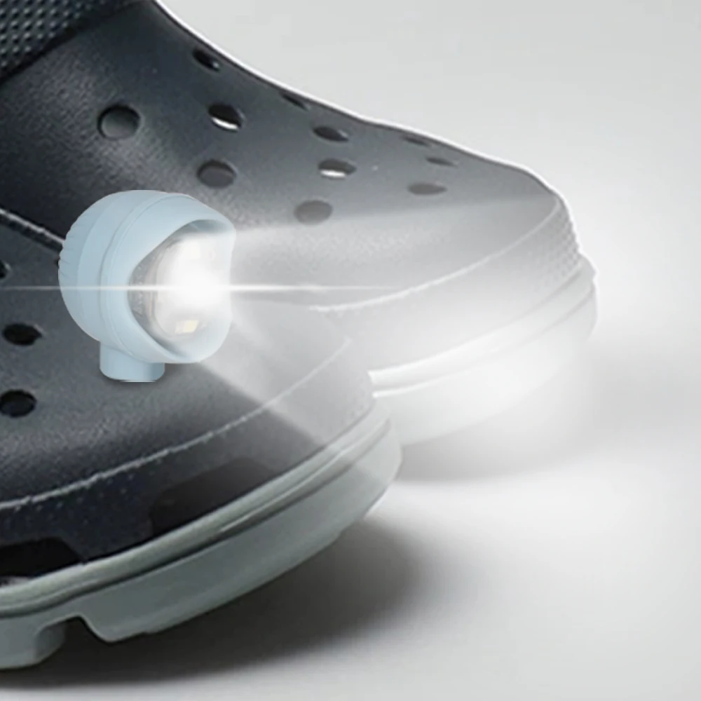 2pcs PVC LED Shoe Lights Charms Accessories for Night Rides, Walks & Dog Walks,Shoes Charms, 3 Lighting Modes