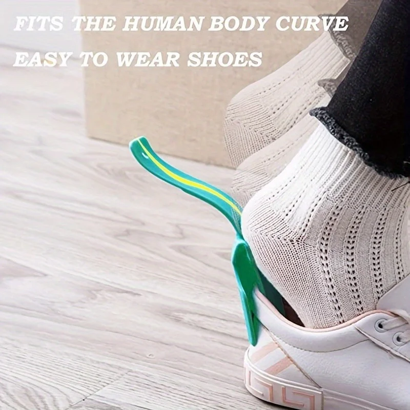 2pcs Shoe aid Lazy Shoes Helper, Shoe Horn Shoe, Lifting Helper Plastic Shoehorn Fits All Shoes