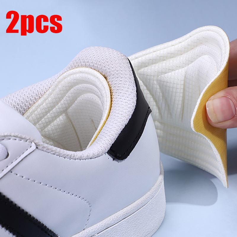 2pcs Shoe Heel Insoles Foot Heel Pad Sports Shoes Adjustable Antiwear Feet Inserts Insoles Heel Protector Sticker