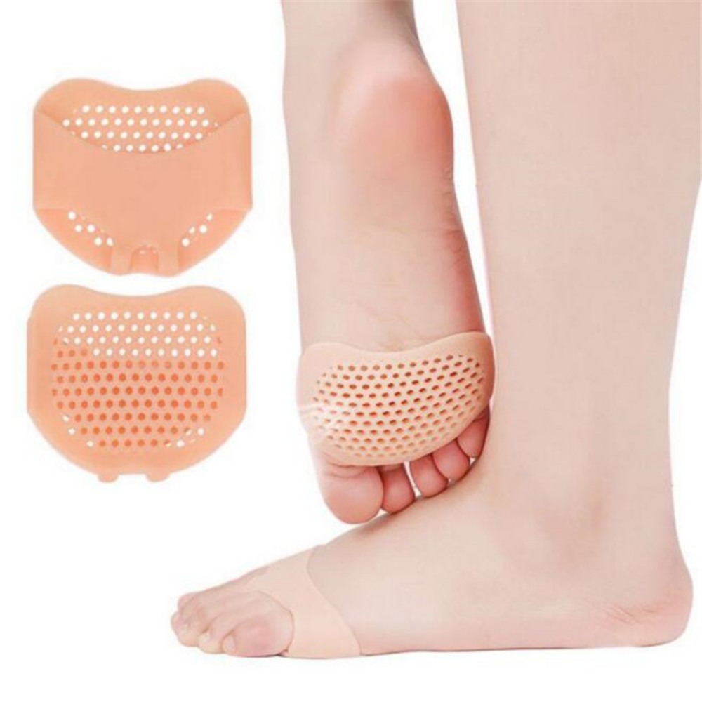 2pcs Silicone Metatarsal Pads Toe Separator Pain Relief Foot Pads Orthotics Foot Massage Insoles Forefoot Socks Foot