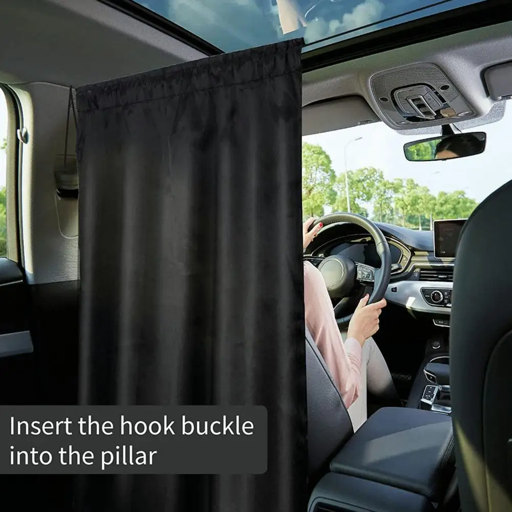 2pcs Sun Shade Privacy Curtain Taxi Car Isolation Curtain Partition Protection Curtain Commercial Car Interior
