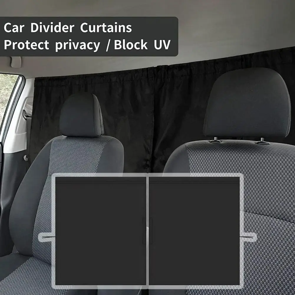 2pcs Sun Shade Privacy Curtain Taxi Car Isolation Curtain Partition Protection Curtain Commercial Car Interior