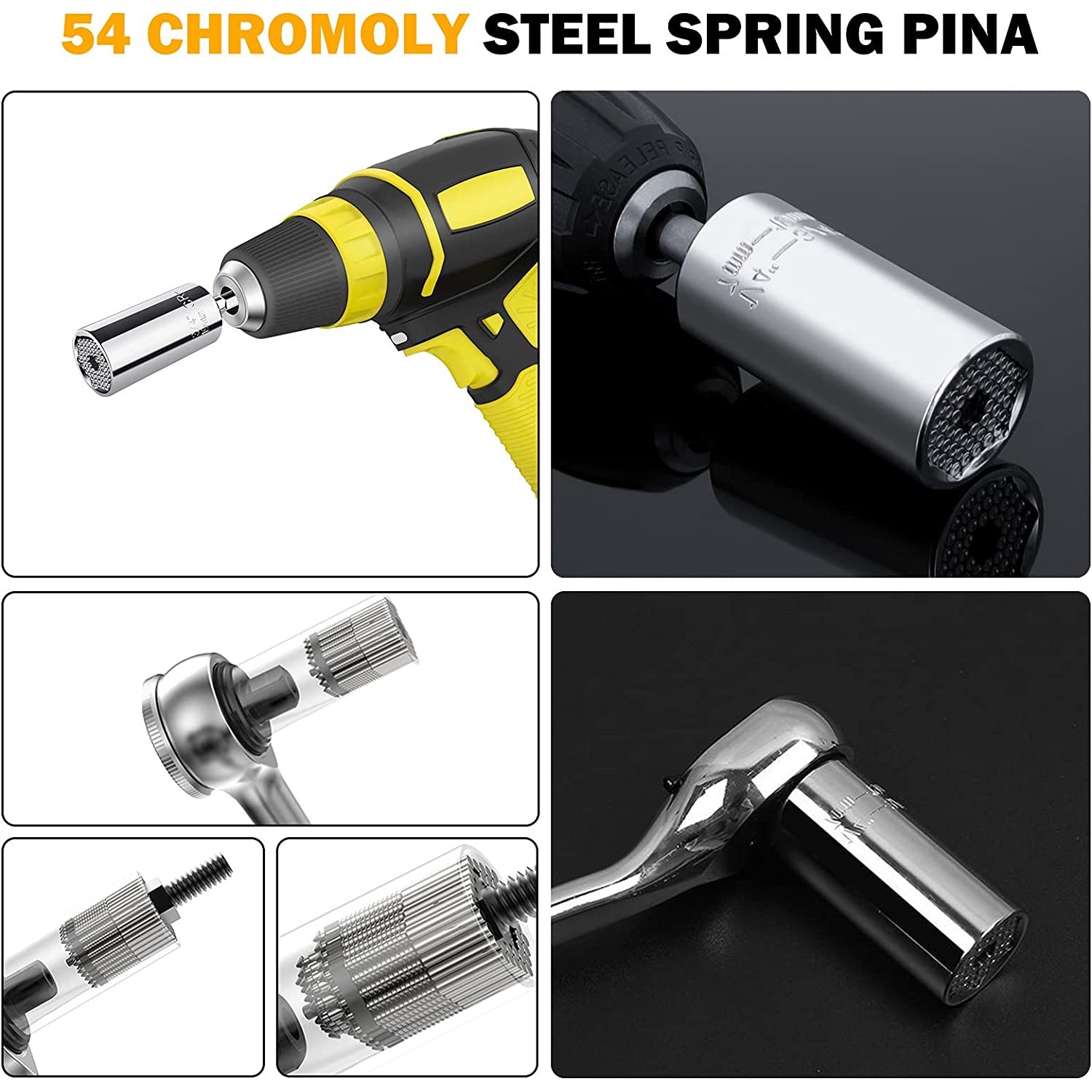 2PCS Universal Torque Wrench Head Set Socket Sleeve 7-19mm Power Drill Ratchet Bushing Spanner Key Magic Multi Hand