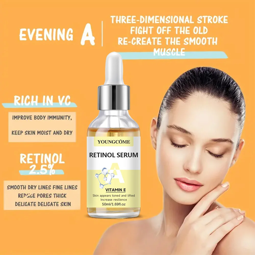 2pcs Vitamin C and retinol fortified serum rich in VC,keep skin hydrated and smooth,smooth fine lines and