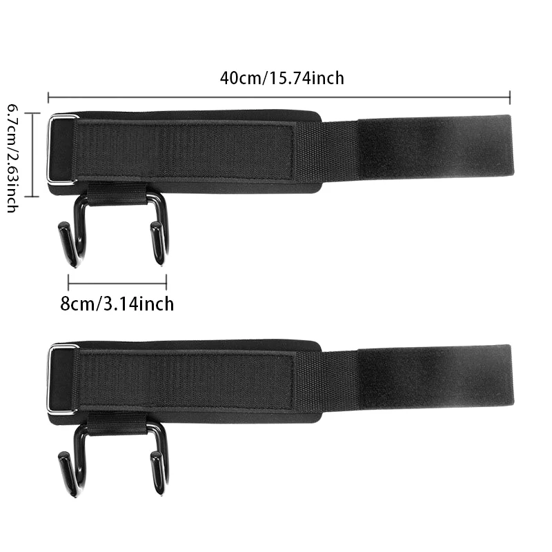 2PCS Weight Lifting Hook Grips with Wrist Wraps Gym Hand-Bar Wrist Strap Fitness Hook Weight Strap Pull-Ups Power Lift 2PCS Weight Lifting Hook Grips with Wrist Wraps Gym Hand-Bar Wrist Strap Fitness Hook Weight Strap Pull-Ups Power Lift