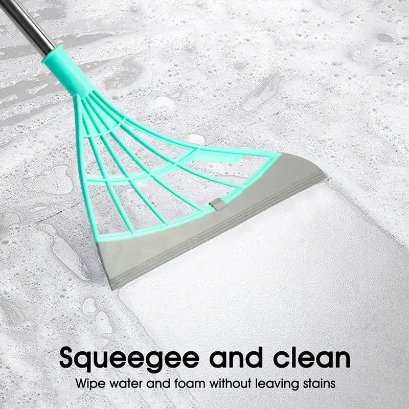 2PCS/Set Silicone Magic Broom Window Washing Wiper Squeegee Hand-push Pet Hair Dust Spatula Household Floor Mirror