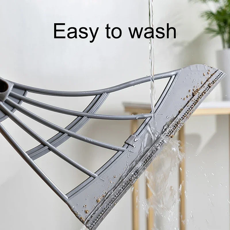 2PCS/Set Silicone Magic Broom Window Washing Wiper Squeegee Hand-push Pet Hair Dust Spatula Household Floor Mirror