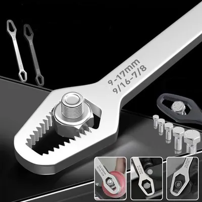 3-17mm Universal Double-Head Torx Wrench Self-Tightening Adjustable Wrench Hand Tool