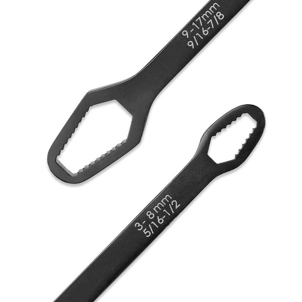 3-17mm Universal Double-Head Torx Wrench Self-Tightening Adjustable Wrench Hand Tool