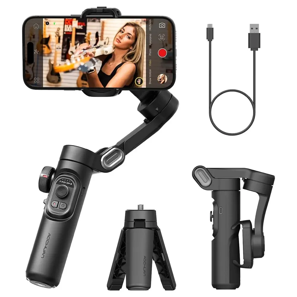 3-Axis Handheld Gimbal Stabilizer SmartXE for Smartphone for iPhone Android AI Face Tracking TikTok Vlog 3-Axis Handheld Gimbal Stabilizer SmartXE for Smartphone for iPhone Android AI Face Tracking TikTok Vlog