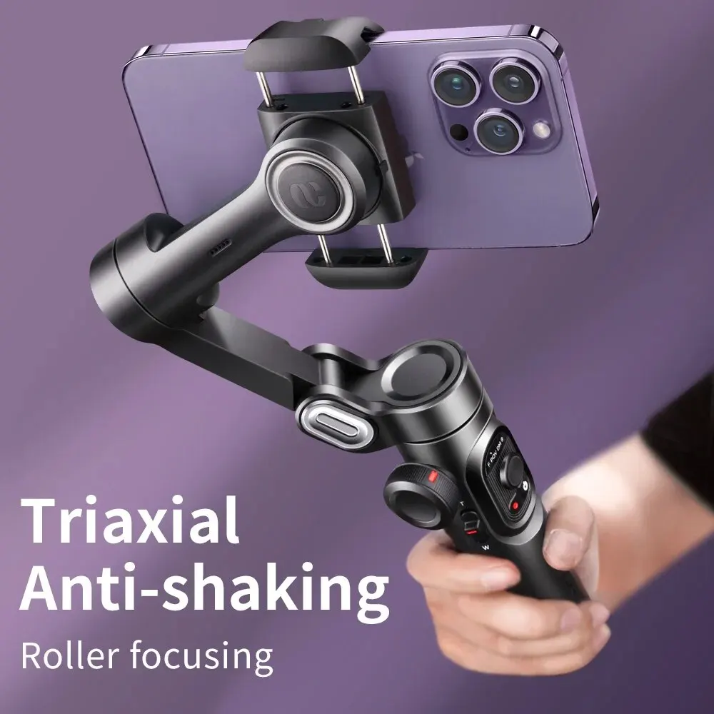 3-Axis Handheld Gimbal Stabilizer SmartXE for Smartphone for iPhone Android AI Face Tracking TikTok Vlog 3-Axis Handheld Gimbal Stabilizer SmartXE for Smartphone for iPhone Android AI Face Tracking TikTok Vlog