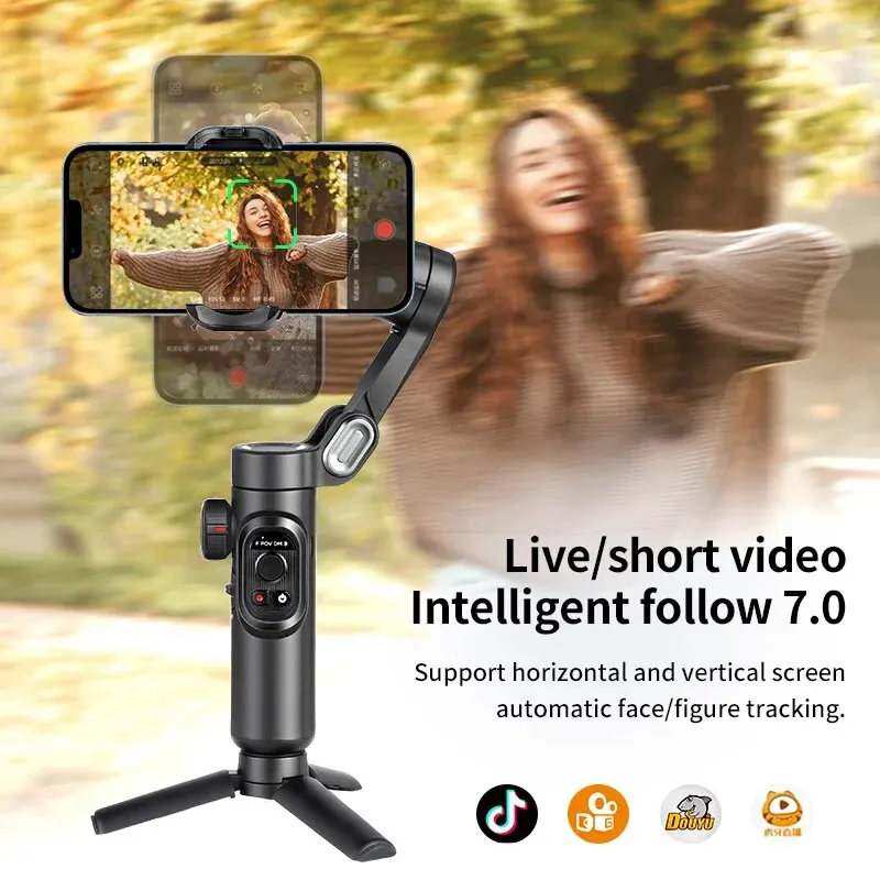 3-Axis Handheld Gimbal Stabilizer SmartXE for Smartphone for iPhone Android AI Face Tracking TikTok Vlog 3-Axis Handheld Gimbal Stabilizer SmartXE for Smartphone for iPhone Android AI Face Tracking TikTok Vlog