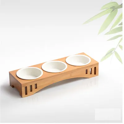 3 Bowls Dog Feeder with Raised Holder 3 Bowls Dog Feeder with Raised Holder