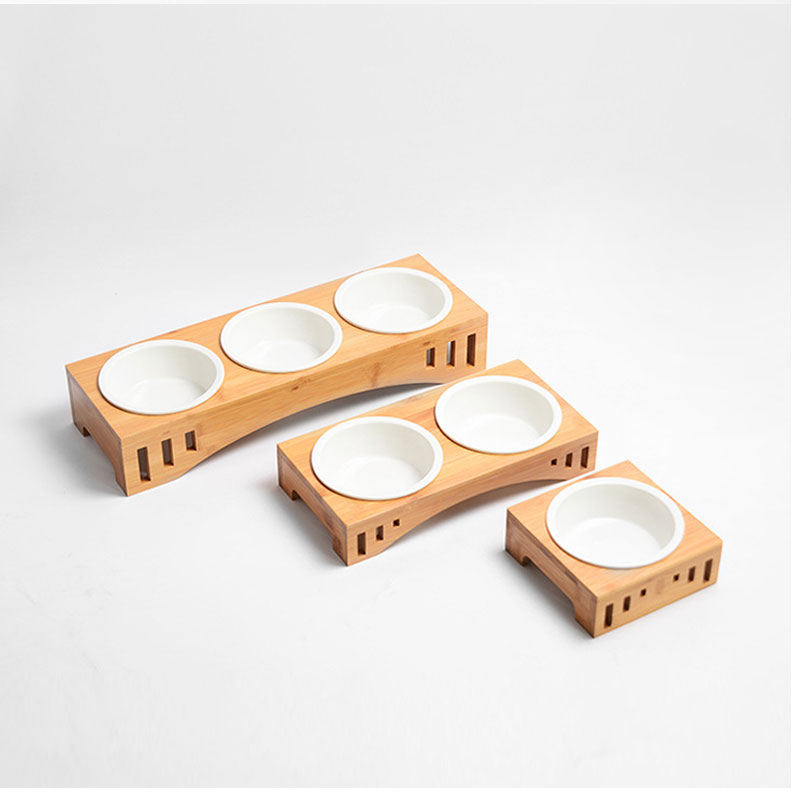 3 Bowls Dog Feeder with Raised Holder 3 Bowls Dog Feeder with Raised Holder