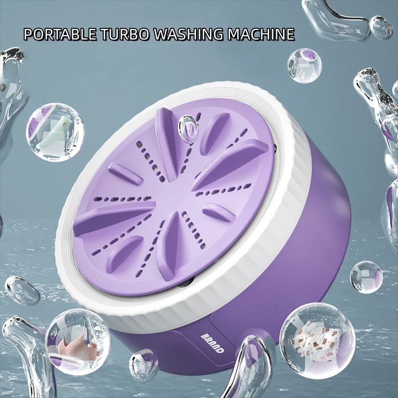 3 Gear Timing Mini Washing Machine Portable Rotating Turbine Washing Machine Underwear Socks Baby's Clothes Washing