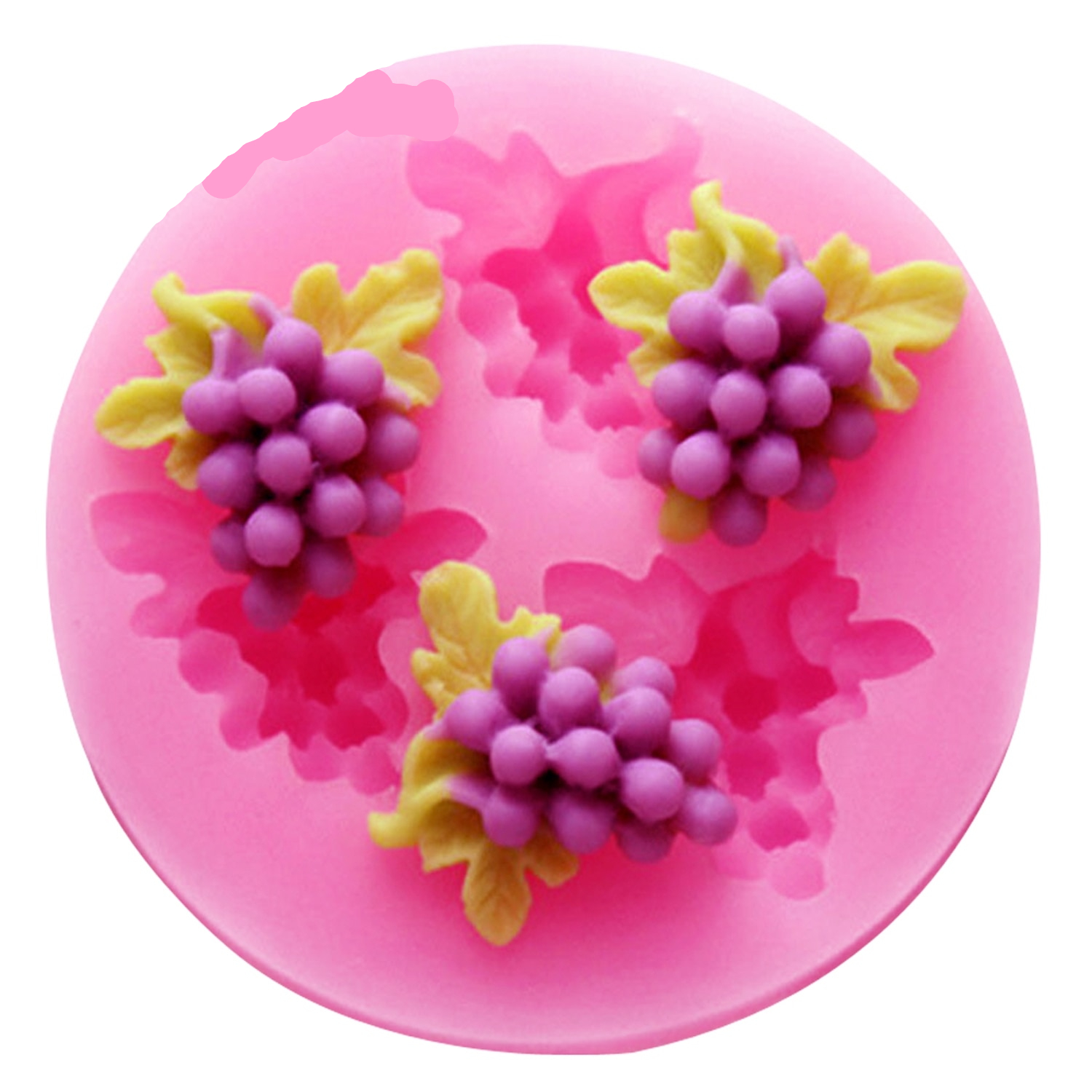 3 Holes Cake Decorating Silicone Grape Mold 3 Holes Cake Decorating Silicone Grape Mold
