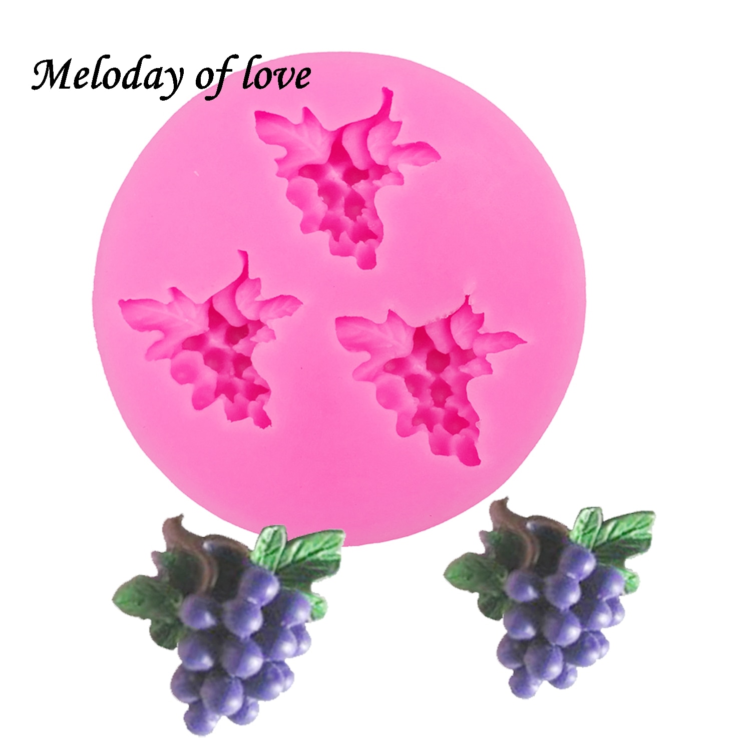 3 Holes Cake Decorating Silicone Grape Mold 3 Holes Cake Decorating Silicone Grape Mold