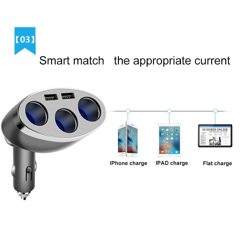 3 in 1 Car Cigarette Lighter Splitter 3 in 1 Car Cigarette Lighter Splitter