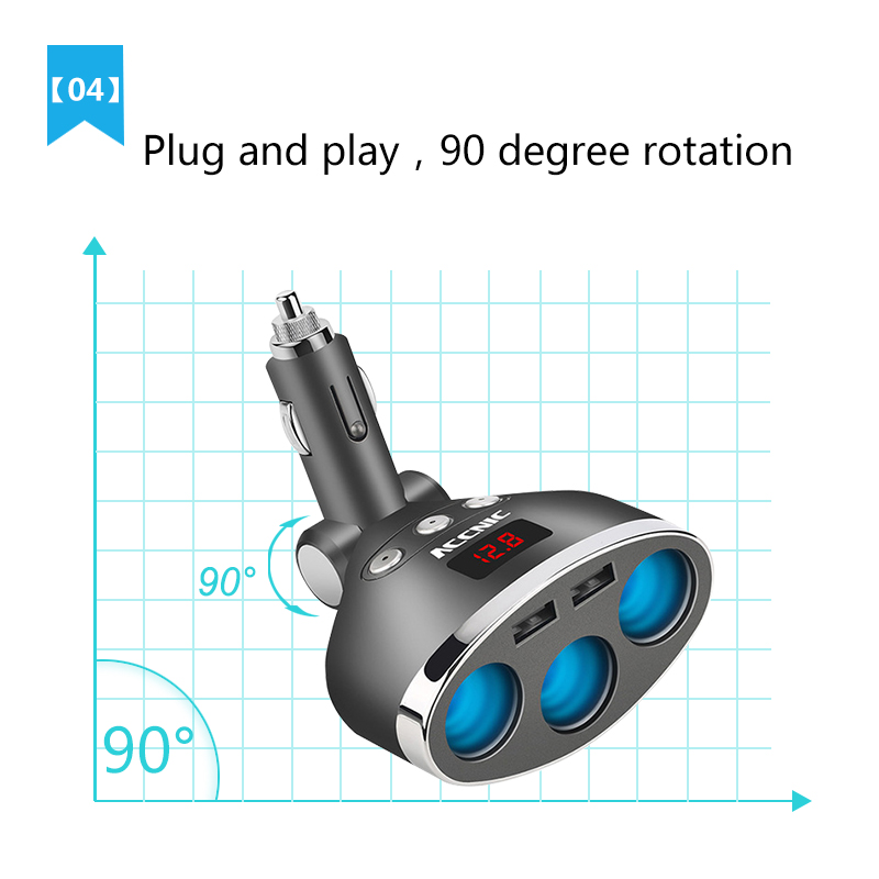 3 in 1 Car Cigarette Lighter Splitter 3 in 1 Car Cigarette Lighter Splitter