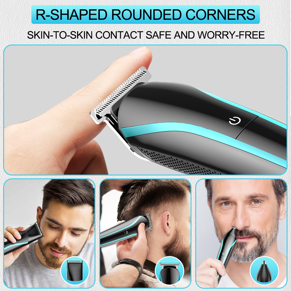 3 In 1 Electric Hair Trimmer for Men Grooming Kit Beard Nose Ear Trimmer Rechargeable Barber Hair Cutting Machine