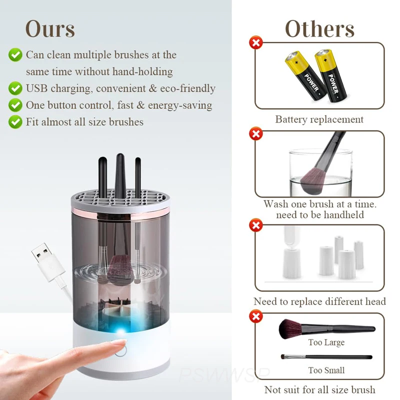 3 in 1 Electric Make up Brush Cleaner