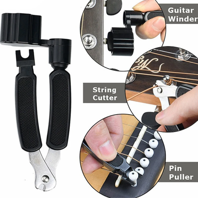 3 in 1 Guitar String Winder Acoustic Bridge Remover Pin Puller String Cutter Multifunctional Electric Guitar Tuning 3 in 1 Guitar String Winder Acoustic Bridge Remover Pin Puller String Cutter Multifunctional Electric Guitar Tuning