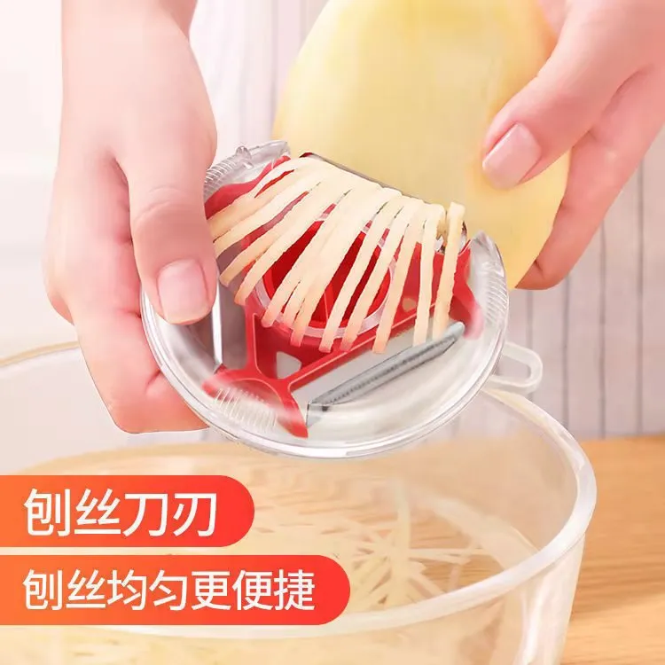 3 in 1 Magic Trio Peeler Set Slicer Shredder Peeler Julienne Cutter Multi Peel Blade Zesters Grater Kitchen Tool