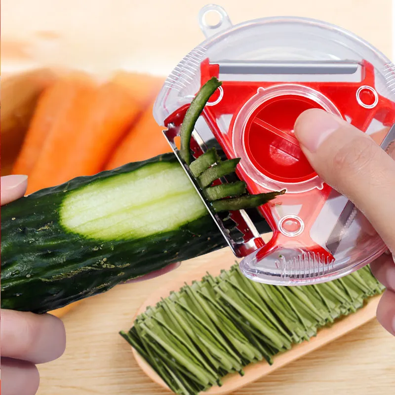 3 in 1 Magic Trio Peeler Set Slicer Shredder Peeler Julienne Cutter Multi Peel Blade Zesters Grater Kitchen Tool