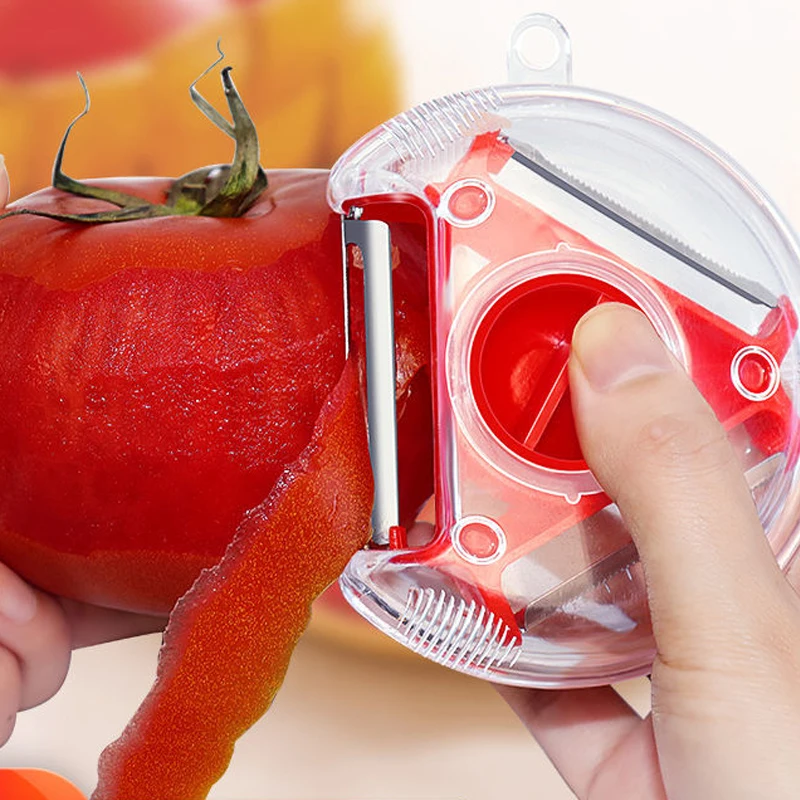 3 in 1 Magic Trio Peeler Set Slicer Shredder Peeler Julienne Cutter Multi Peel Blade Zesters Grater Kitchen Tool