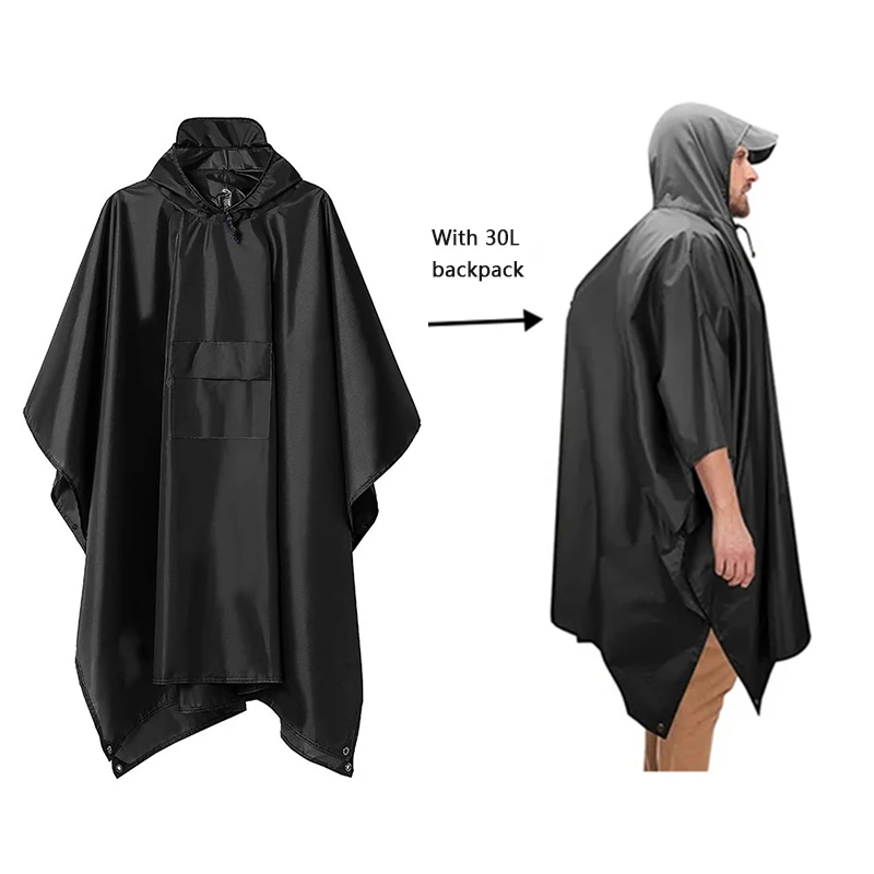 3 In 1 Outdoor Military Waterproof Raincoat Motorcycle Rain Poncho