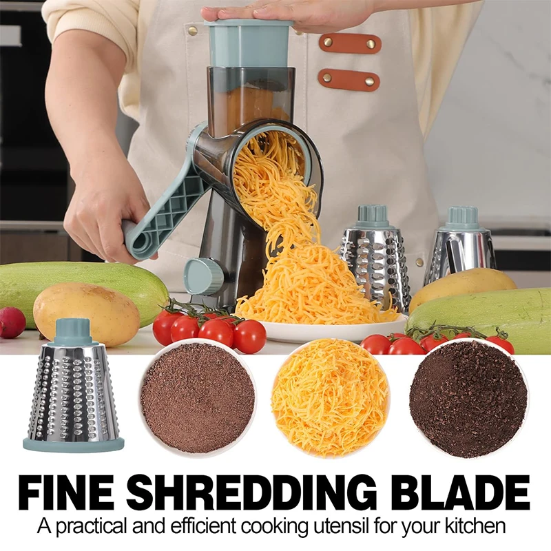 3 in 1 Rotary Cheese Grater Versatile Manual Vegetable Slicer Peanut Nuts Grinder Cheese Vegetable Shredder Clear 3 in 1 Rotary Cheese Grater Versatile Manual Vegetable Slicer Peanut Nuts Grinder Cheese Vegetable Shredder Clear