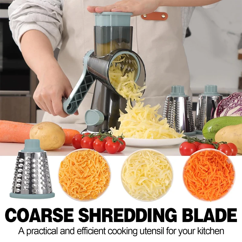 3 in 1 Rotary Cheese Grater Versatile Manual Vegetable Slicer Peanut Nuts Grinder Cheese Vegetable Shredder Clear 3 in 1 Rotary Cheese Grater Versatile Manual Vegetable Slicer Peanut Nuts Grinder Cheese Vegetable Shredder Clear