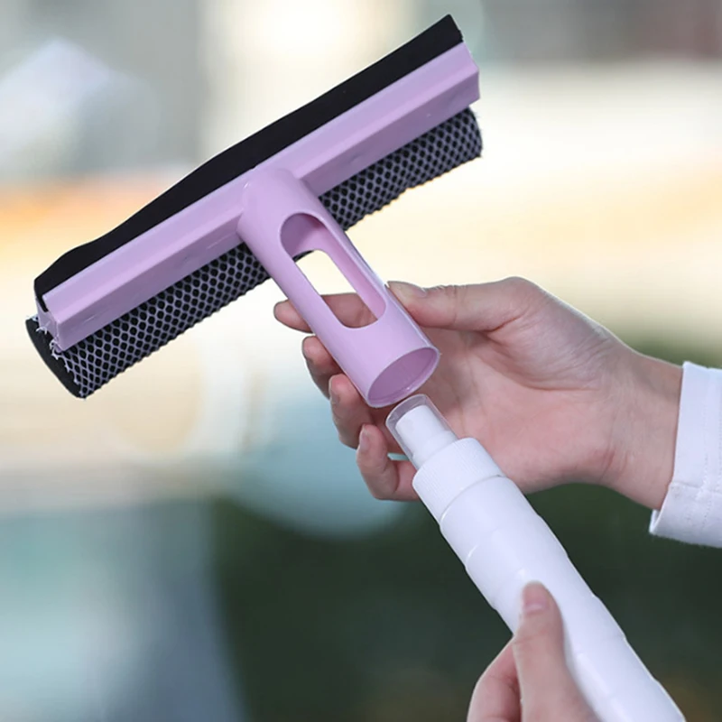 3 in 1 Spray Scrape Wipe Window Squeegee Glass Cleaner Window Wiper Scraper Cleaning Shower Squeegee for Household 3 in 1 Spray Scrape Wipe Window Squeegee Glass Cleaner Window Wiper Scraper Cleaning Shower Squeegee for Household