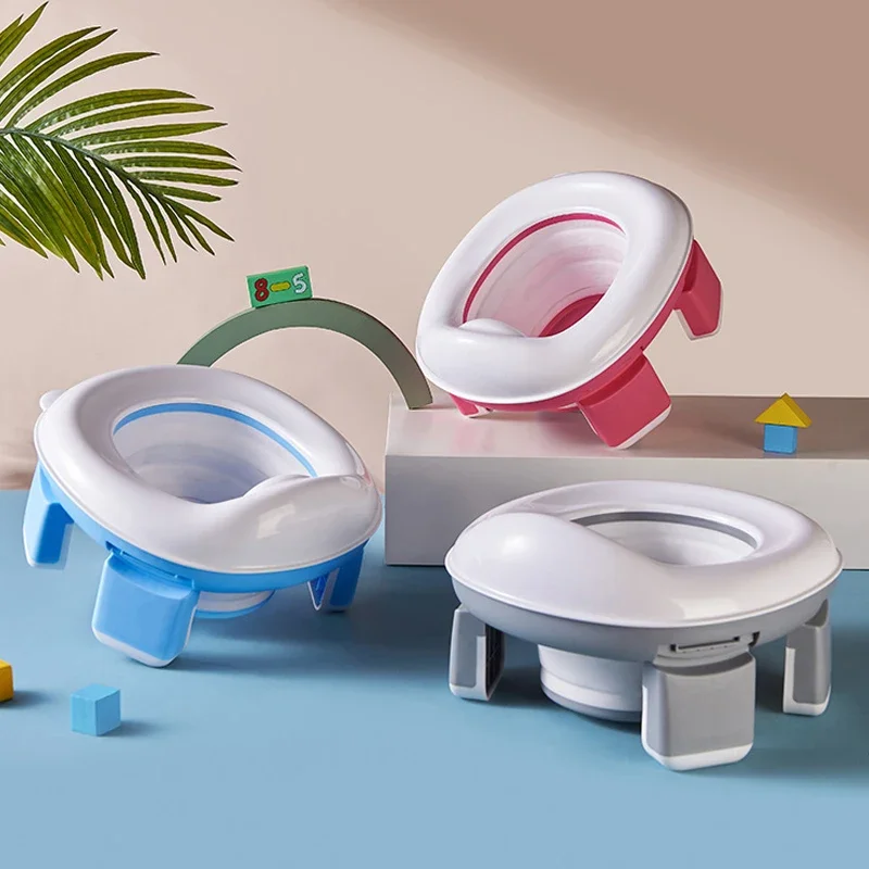 3 in 1 Travel Toilet Seat Foldable Children Potty with Bags Baby Pot Portable Silicone Baby Potty Training Toilet Seat 3 in 1 Travel Toilet Seat Foldable Children Potty with Bags Baby Pot Portable Silicone Baby Potty Training Toilet Seat