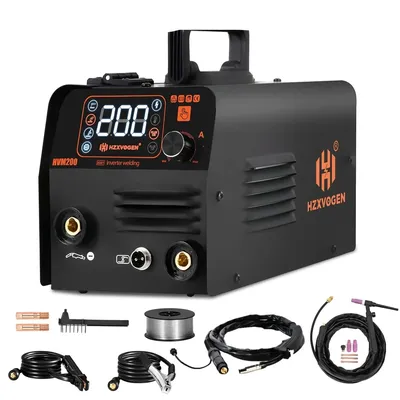 3 in1 MIG/TIG/MMA Semi-Automatic Welding Machine HVM200 Inverter Welder Synergy Tool Non Gas For Gasless Iron Soldering