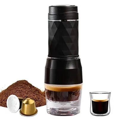 3 In1 Portable Coffee Machine Hot/Cold Water Manual Espresso Maker For Capsule & Ground Hand Press Brewer hiking Travel 3 In1 Portable Coffee Machine Hot/Cold Water Manual Espresso Maker For Capsule & Ground Hand Press Brewer hiking Travel