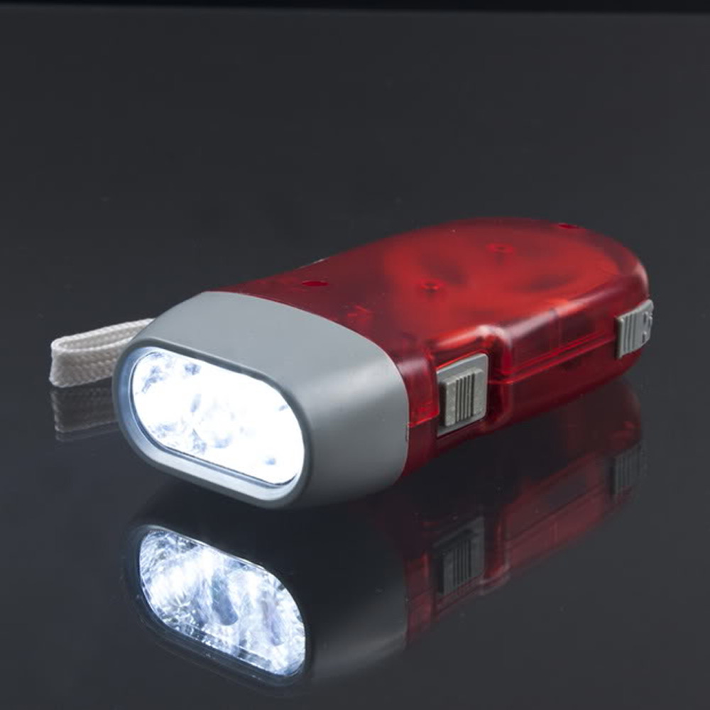 3 LED Hand Powered Flashlight