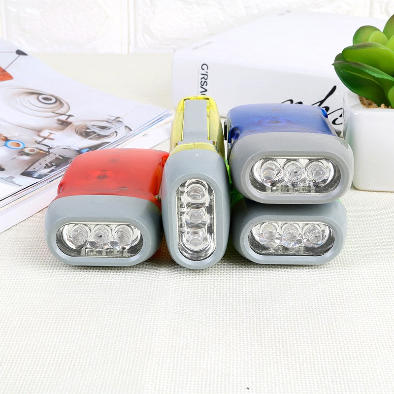 3 LED Hand Powered Flashlight