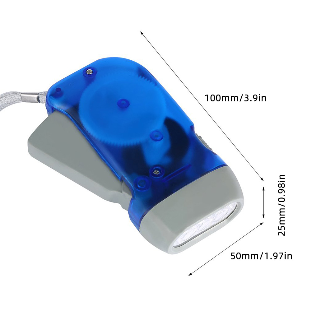 3 LED Hand Powered Flashlight