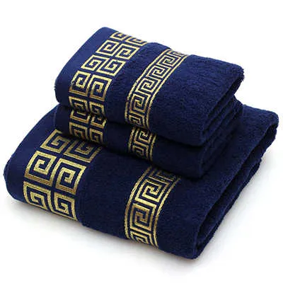 3 Pack Bathroom Towels Set 100% Cotton Bath Towel For Adults Terry Towels Face Hand Washcloths For Travel Beach Sports