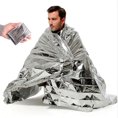 3 pack of Outdoor Emergency Thermal Blanket Camping Hiking Aluminum Rescue Curtain Military Blanket SOS Aid Life Saving