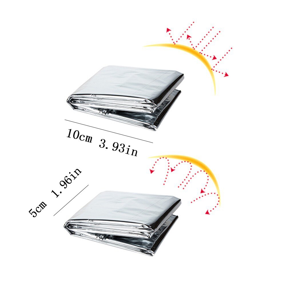 3 pack of Outdoor Emergency Thermal Blanket Camping Hiking Aluminum Rescue Curtain Military Blanket SOS Aid Life Saving