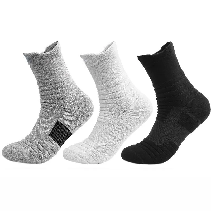 3 Pairs Unisex Anti-slip Football Socks Cotton Sock Short Long Tube Soccer Basketball Sport Socks Breathable Deodorous
