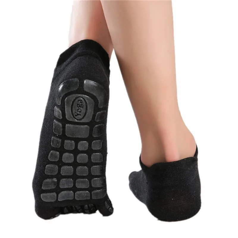 3 Pairs Winter Thick Five-Fingers Socks Warm Non-Slip Fitness Toe Socks Low Calf Slipper Floor Wear for Indoor Comfort