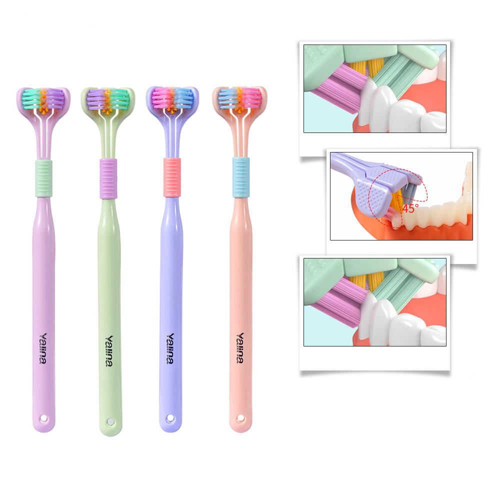 3 Sided Toothbrush for Adults